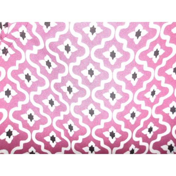 LOFT Sleeveless Ruffle Blouse Geometric‎ Print Casual Top Size MP / #6319 - Picture 3 of 5